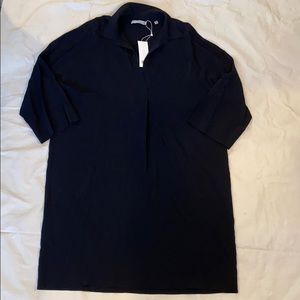 Vince Half-Sleeve Black Dress Size Large NWT